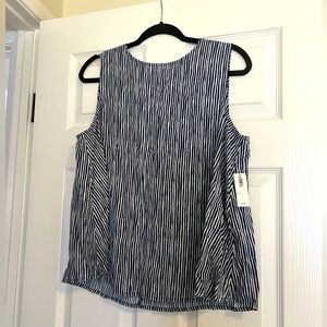 Old Navy Blue and White Striped Shell Top NWT